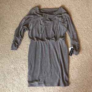 Taupe Sparkle Event Dress